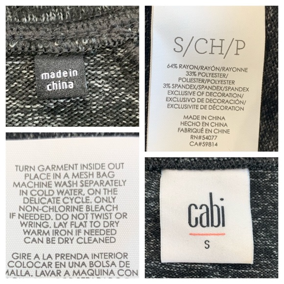 Cabi PJ dress #3829 Black Heather comfy chic - Picture 5 of 8